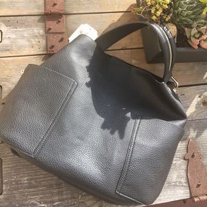 Black vegan leather purse